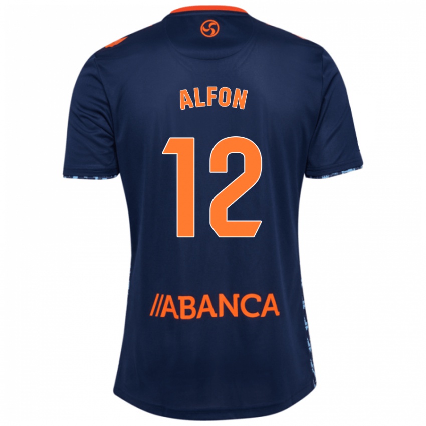 Dames Alfon Gonzalez #12 Marineblauw Uitshirt Uittenue 2024/25 T-Shirt