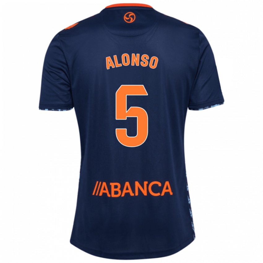 Dames Gael Alonso #5 Marineblauw Uitshirt Uittenue 2024/25 T-Shirt