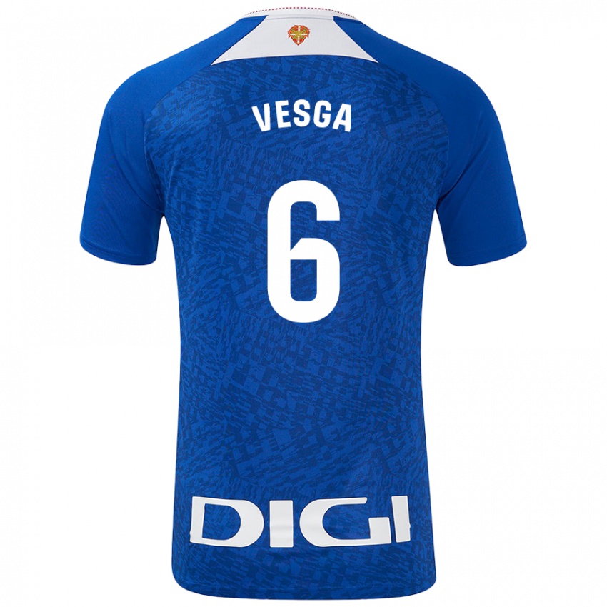 Dames Mikel Vesga #6 Koningsblauw Uitshirt Uittenue 2024/25 T-Shirt