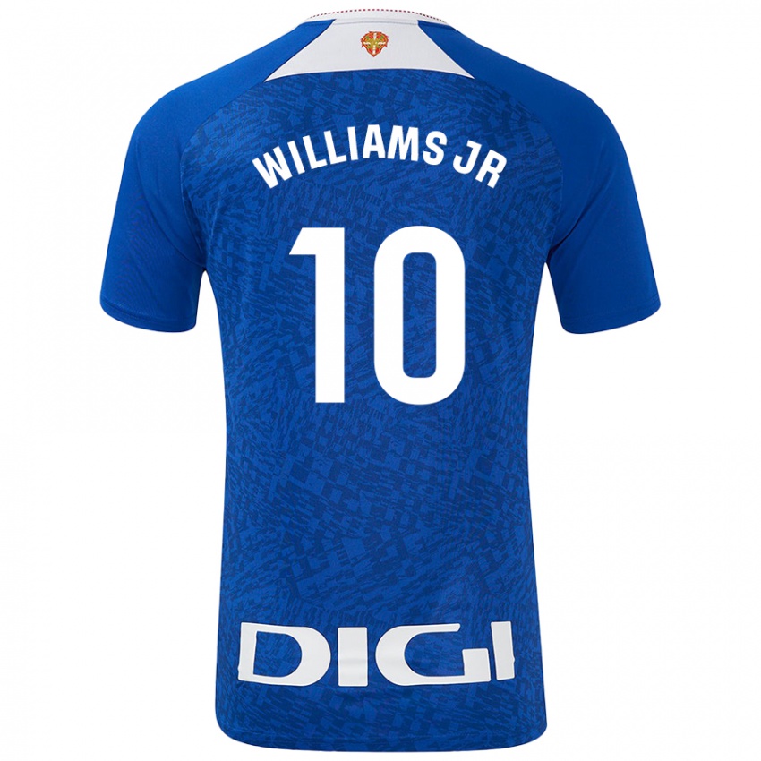 Dames Nico Williams #10 Koningsblauw Uitshirt Uittenue 2024/25 T-Shirt