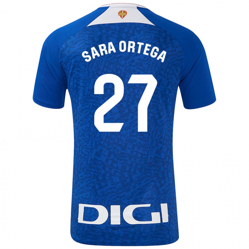 Dames Sara Ortega Ruiz #27 Koningsblauw Uitshirt Uittenue 2024/25 T-Shirt