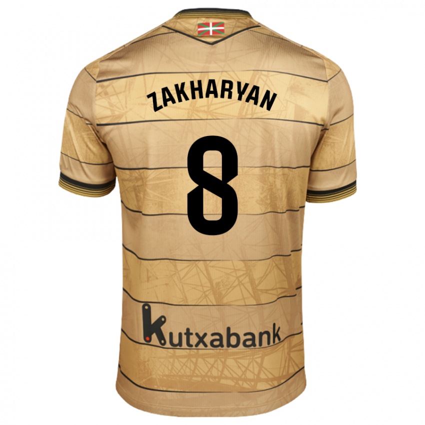 Dames Arsen Zakharyan #8 Bruin Uitshirt Uittenue 2024/25 T-Shirt