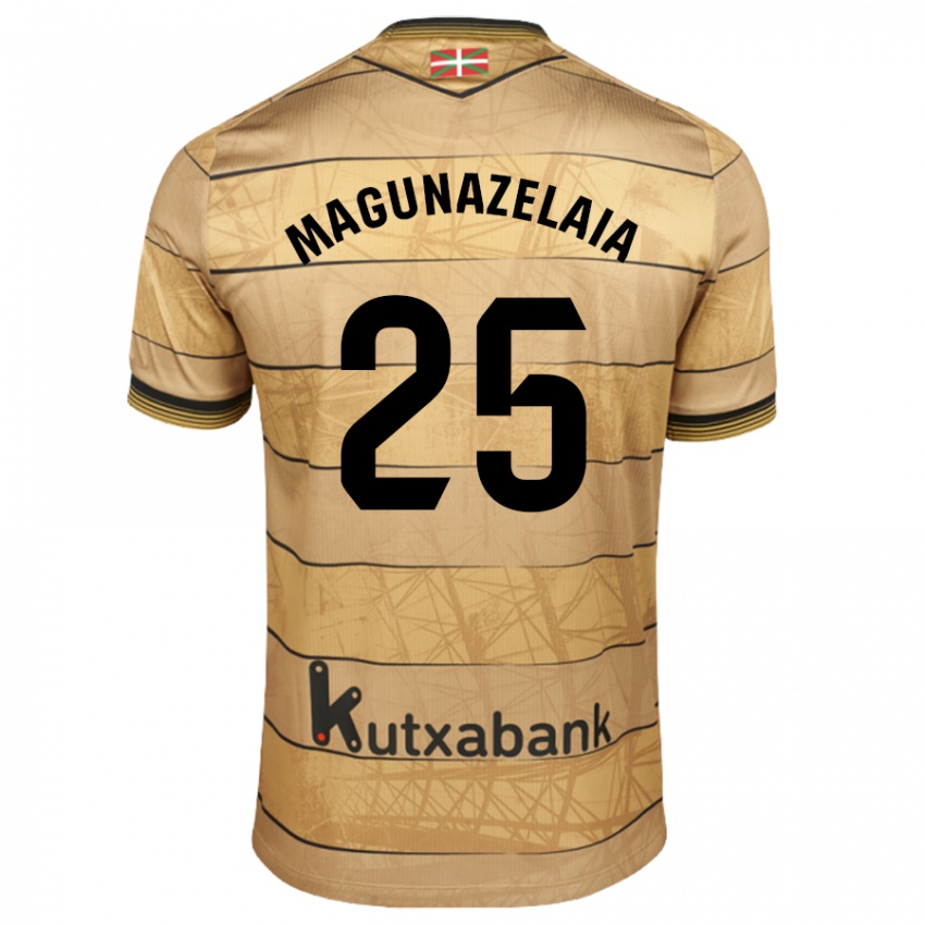 Dames Jon Magunazelaia #25 Bruin Uitshirt Uittenue 2024/25 T-Shirt