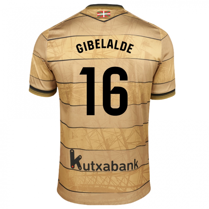 Dames Manex Gibelalde #16 Bruin Uitshirt Uittenue 2024/25 T-Shirt