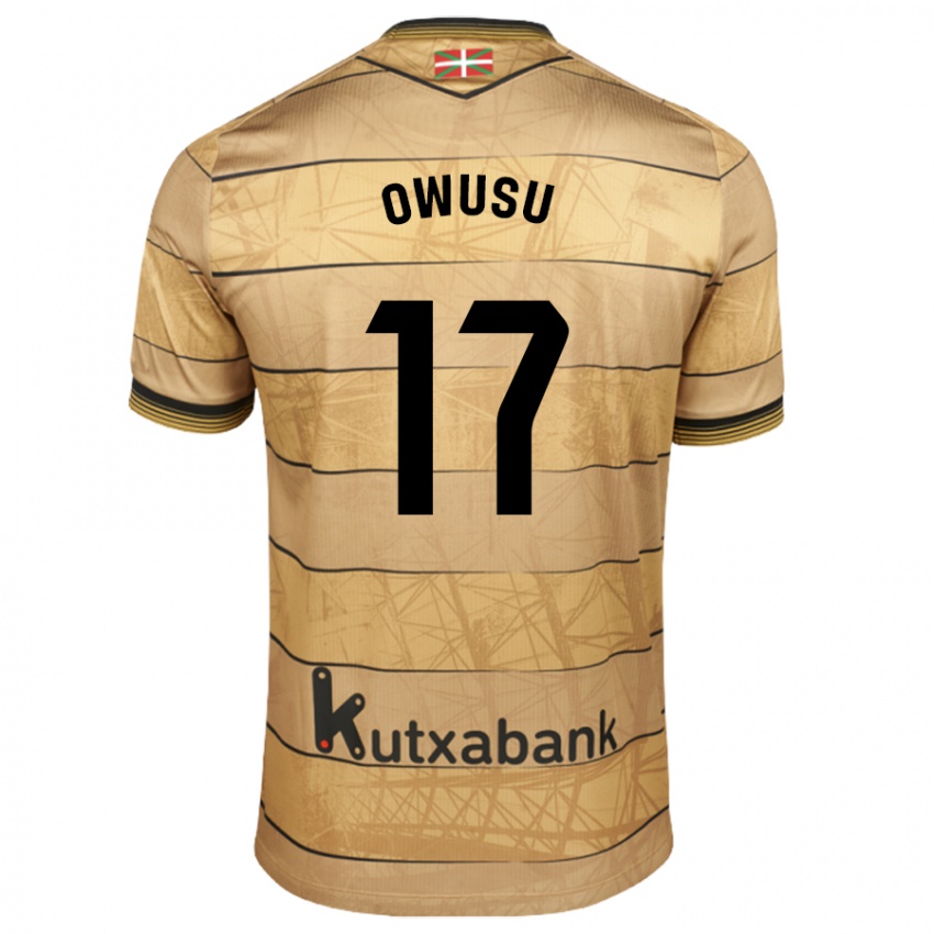 Dames Jacqueline Owusu #17 Bruin Uitshirt Uittenue 2024/25 T-Shirt