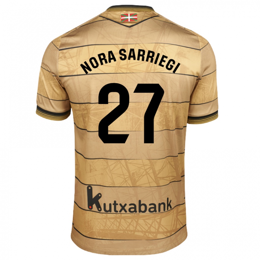 Dames Nora Sarriegi Galdos #27 Bruin Uitshirt Uittenue 2024/25 T-Shirt