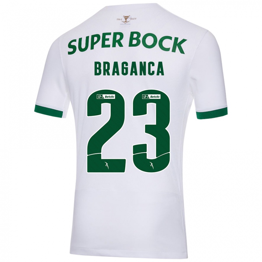 Dames Daniel Braganca #23 Wit Groen Uitshirt Uittenue 2024/25 T-Shirt