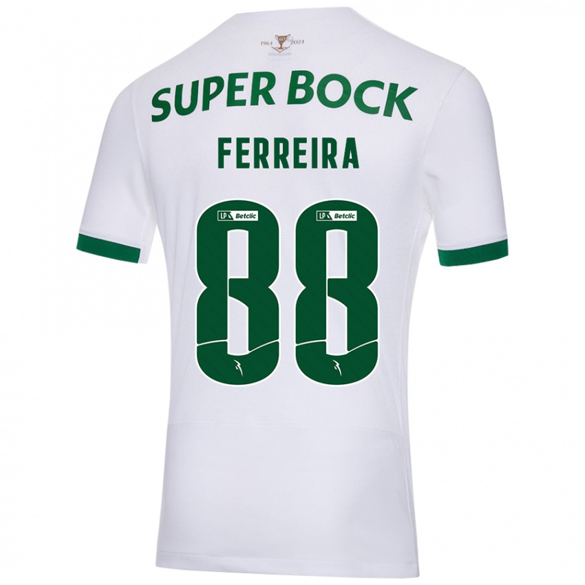 Dames Tiago Ferreira #88 Wit Groen Uitshirt Uittenue 2024/25 T-Shirt