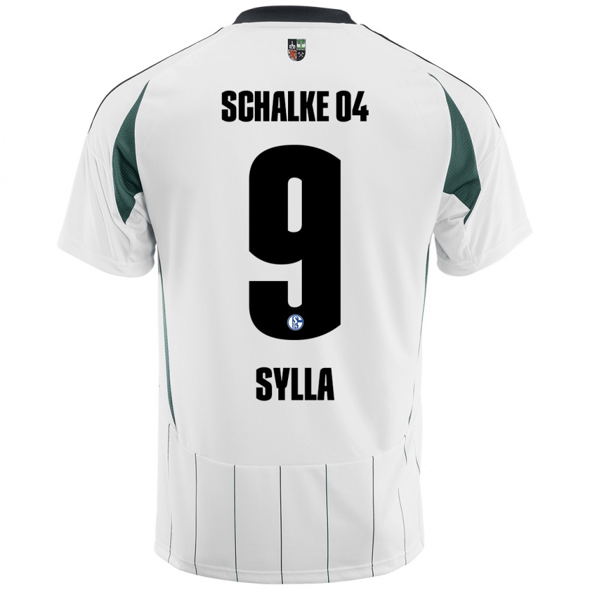 Dames Moussa Sylla #9 Wit Groen Uitshirt Uittenue 2024/25 T-Shirt