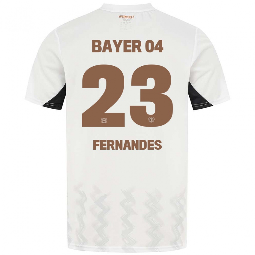 Dames Tyron Fernandes #23 Wit Zwart Uitshirt Uittenue 2024/25 T-Shirt