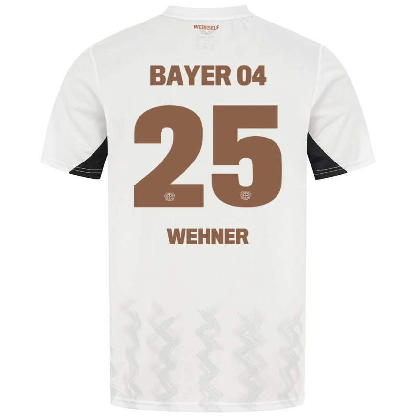 Dames Luca Wehner #25 Wit Zwart Uitshirt Uittenue 2024/25 T-Shirt