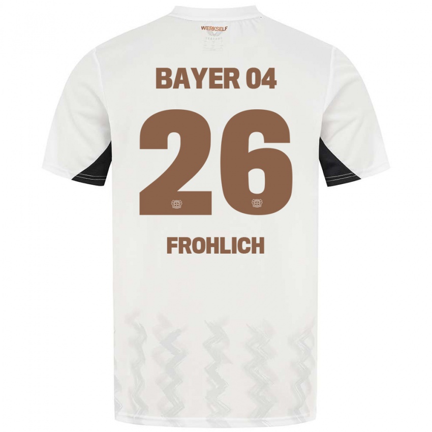 Dames Clara Fröhlich #26 Wit Zwart Uitshirt Uittenue 2024/25 T-Shirt