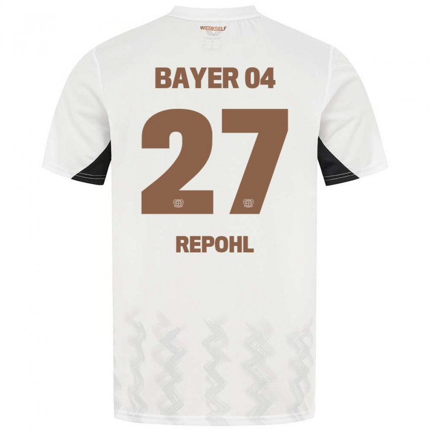 Dames Friederike Repohl #27 Wit Zwart Uitshirt Uittenue 2024/25 T-Shirt