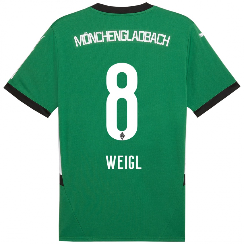 Dames Julian Weigl #8 Groen Wit Uitshirt Uittenue 2024/25 T-Shirt