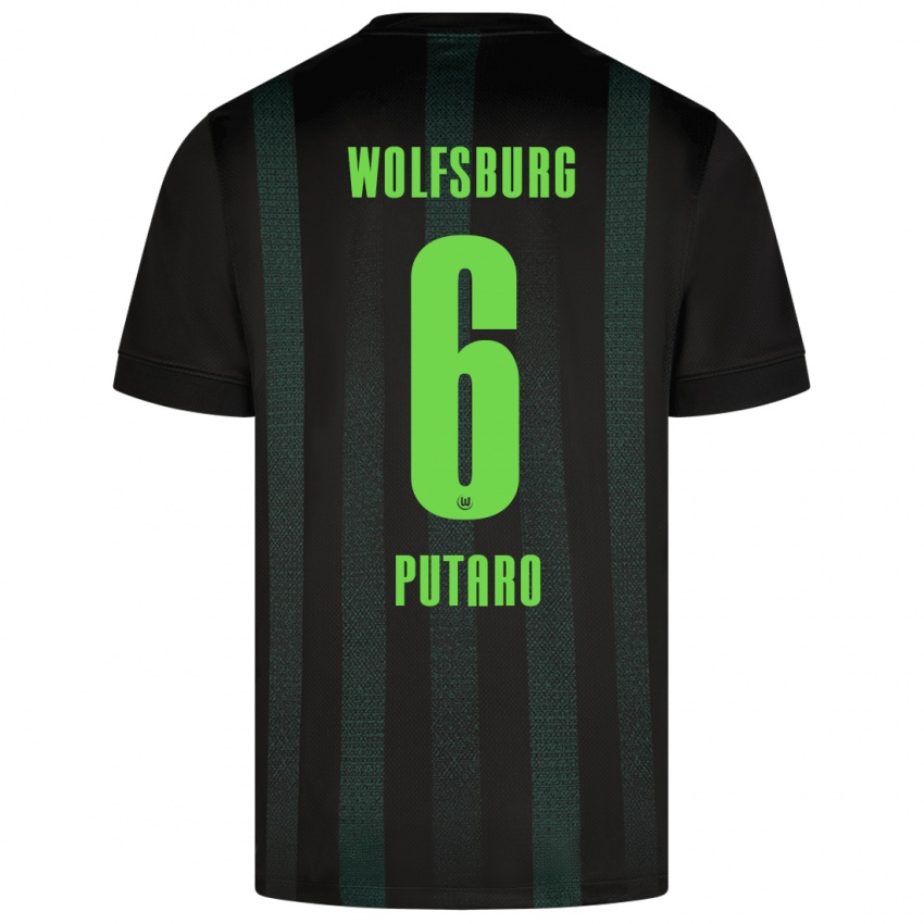 Dames Luca Putaro #6 Donkergroen Uitshirt Uittenue 2024/25 T-Shirt