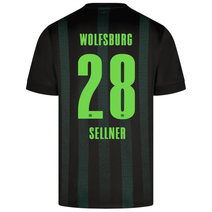 Dames Tabea Sellner #28 Donkergroen Uitshirt Uittenue 2024/25 T-Shirt