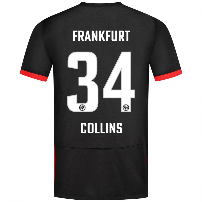 Dames Nnamdi Collins #34 Zwart Uitshirt Uittenue 2024/25 T-Shirt