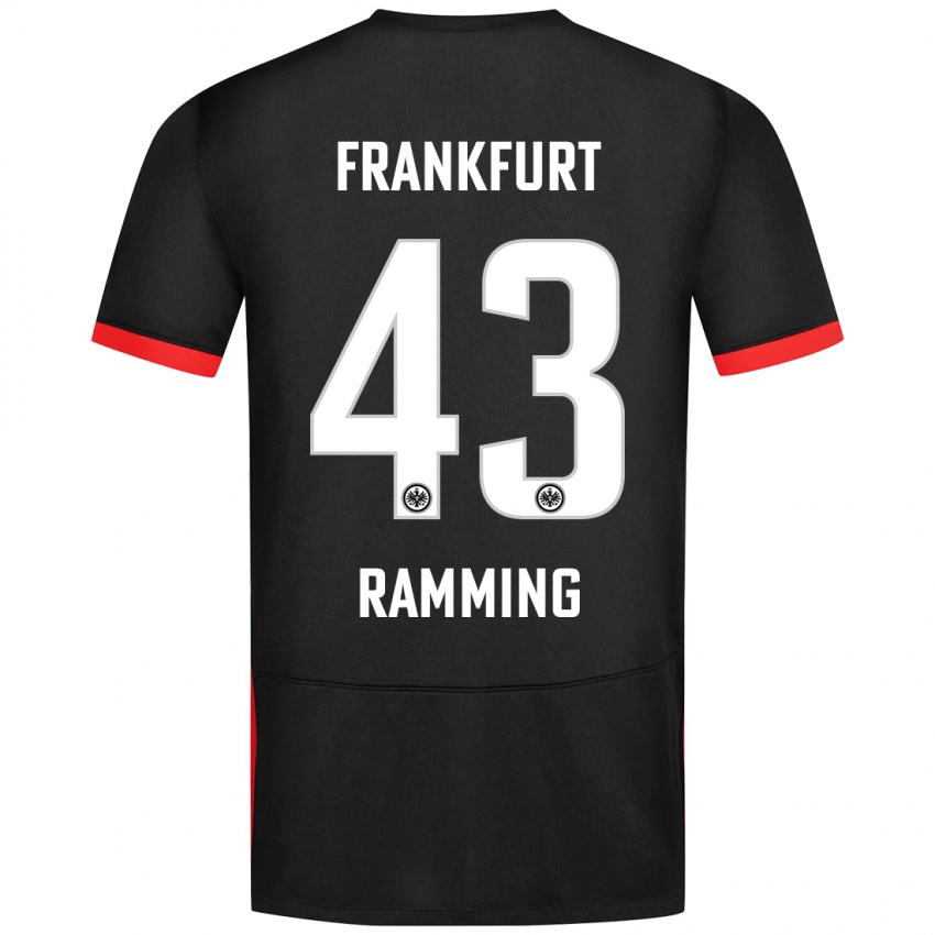 Dames Nils Ramming #43 Zwart Uitshirt Uittenue 2024/25 T-Shirt