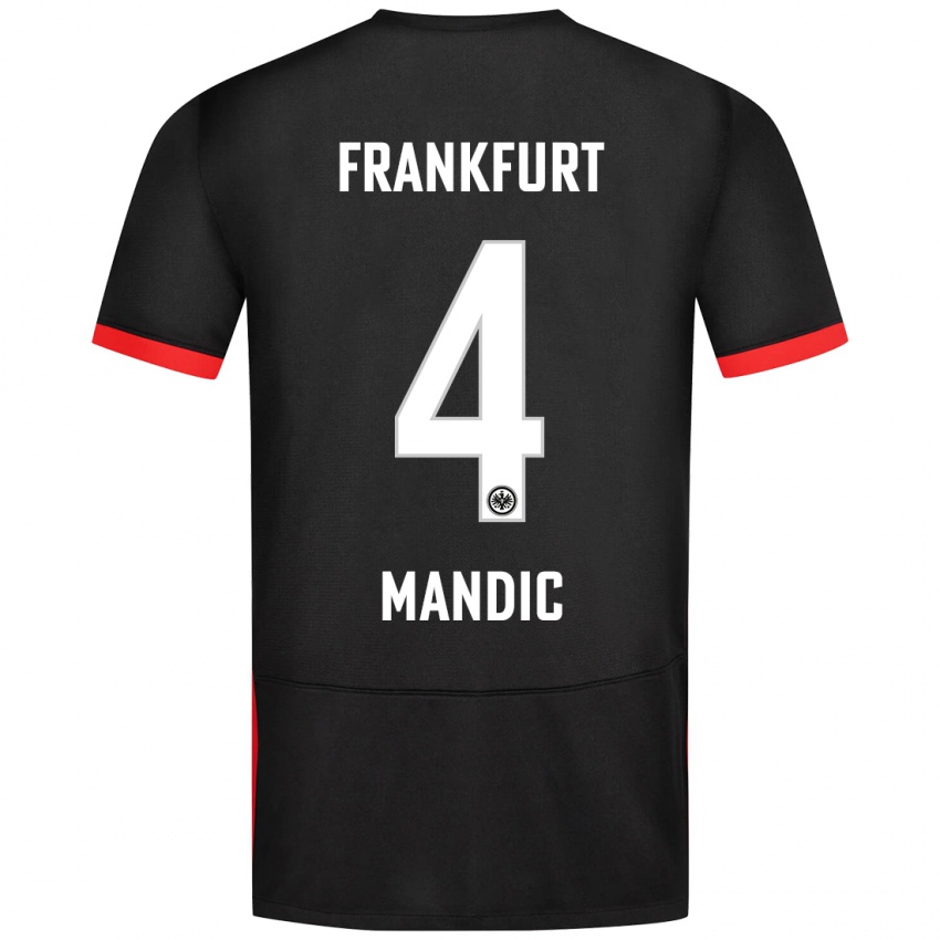 Dames Kristian Mandic #4 Zwart Uitshirt Uittenue 2024/25 T-Shirt