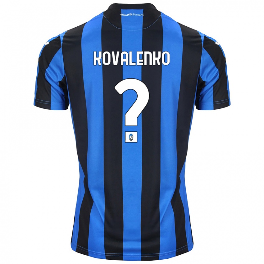 Kinderen Viktor Kovalenko #0 Blauw Zwart Thuisshirt Thuistenue 2024/25 T-Shirt