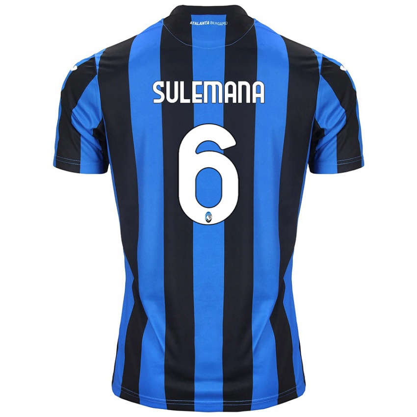 Kinderen Ibrahim Sulemana #6 Blauw Zwart Thuisshirt Thuistenue 2024/25 T-Shirt