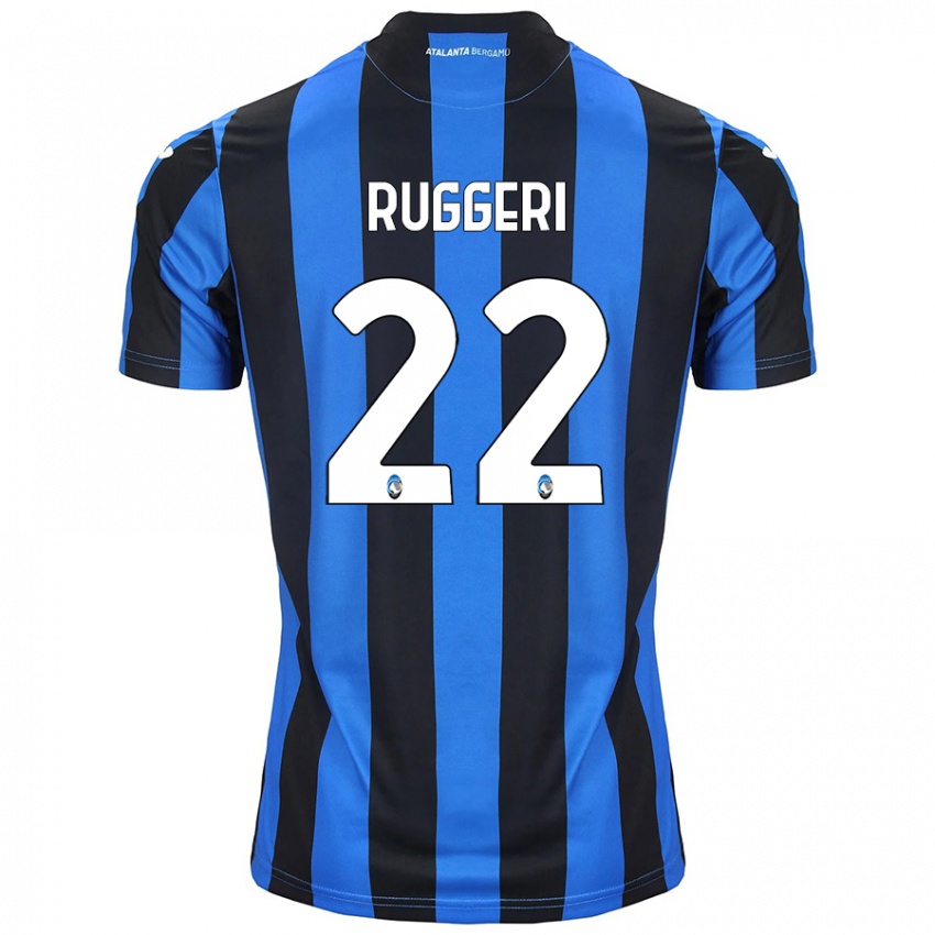 Kinderen Matteo Ruggeri #22 Blauw Zwart Thuisshirt Thuistenue 2024/25 T-Shirt