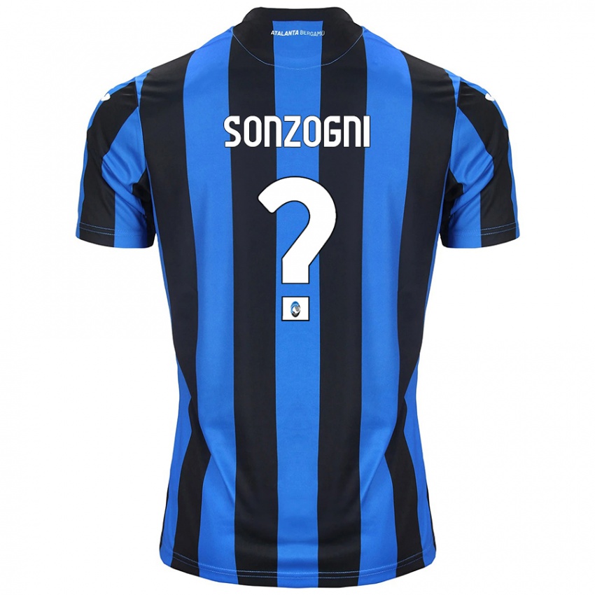 Kinderen Mattia Sonzogni #0 Blauw Zwart Thuisshirt Thuistenue 2024/25 T-Shirt