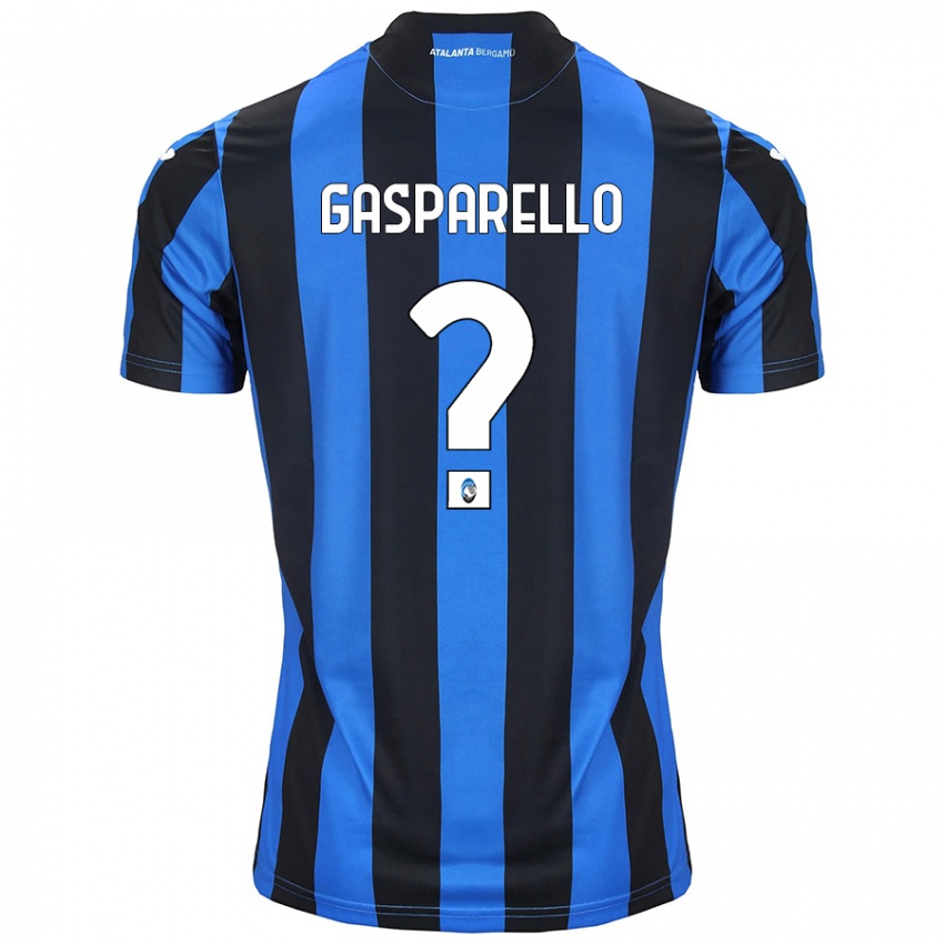 Kinderen Francesco Gasparello #0 Blauw Zwart Thuisshirt Thuistenue 2024/25 T-Shirt