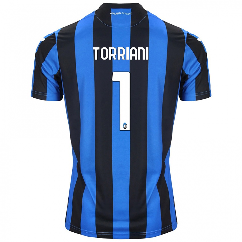 Kinderen Andrea Torriani #1 Blauw Zwart Thuisshirt Thuistenue 2024/25 T-Shirt