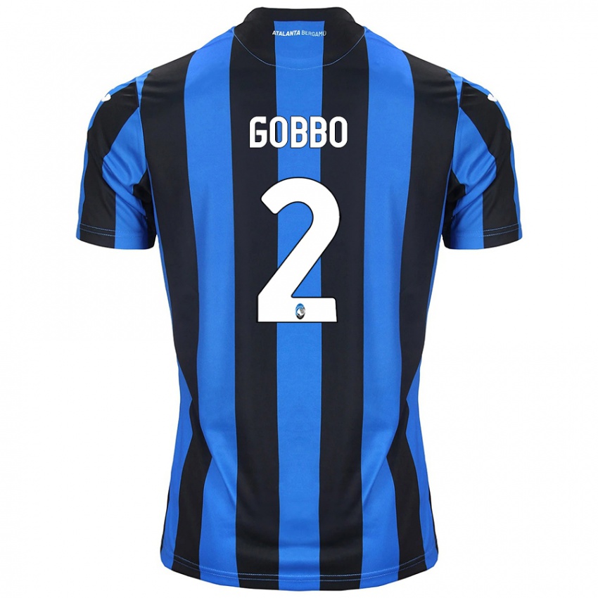 Kinderen Luca Gobbo #2 Blauw Zwart Thuisshirt Thuistenue 2024/25 T-Shirt