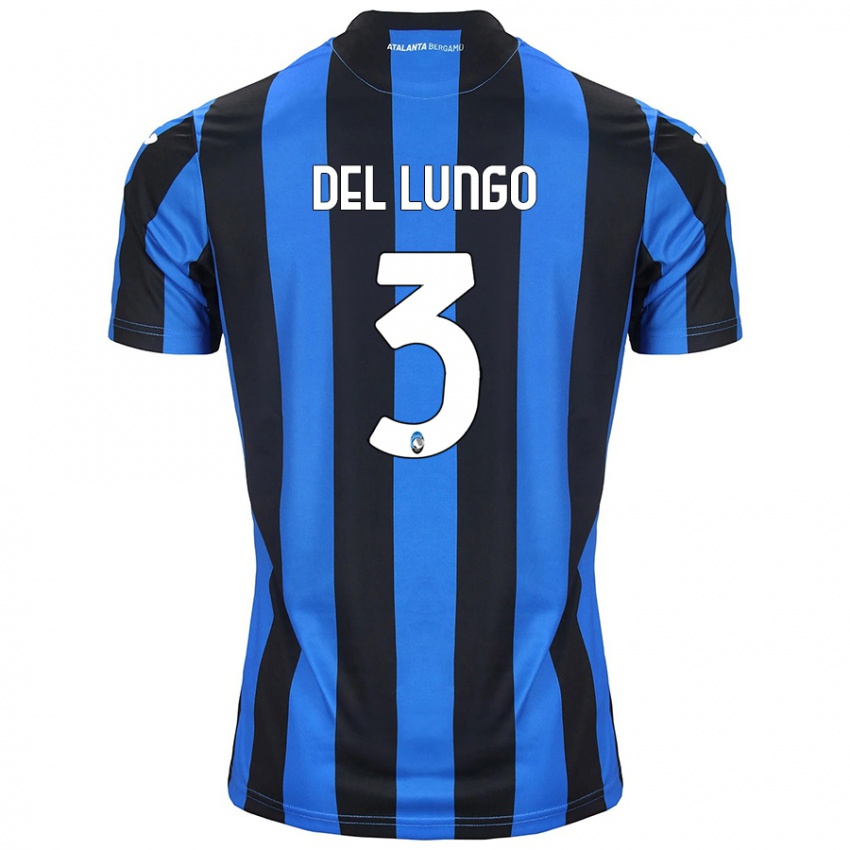 Kinderen Tommaso Del Lungo #3 Blauw Zwart Thuisshirt Thuistenue 2024/25 T-Shirt