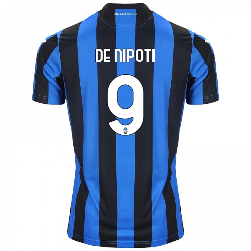 Kinderen Tommaso De Nipoti #9 Blauw Zwart Thuisshirt Thuistenue 2024/25 T-Shirt