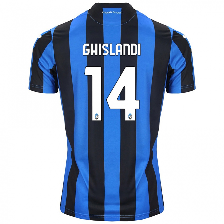 Kinderen Davide Ghislandi #14 Blauw Zwart Thuisshirt Thuistenue 2024/25 T-Shirt