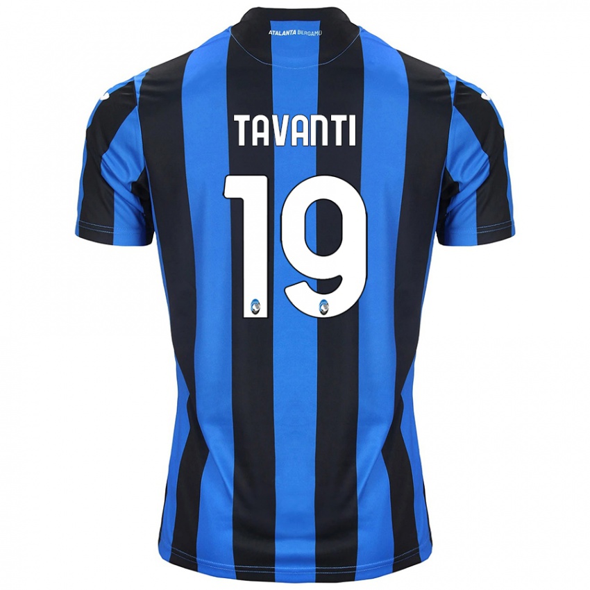 Kinderen Mattia Tavanti #19 Blauw Zwart Thuisshirt Thuistenue 2024/25 T-Shirt