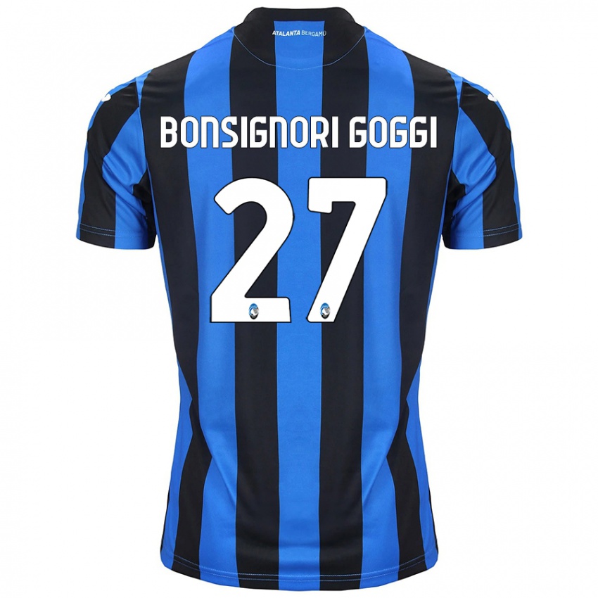 Kinderen Lorenzo Bonsignori Goggi #27 Blauw Zwart Thuisshirt Thuistenue 2024/25 T-Shirt