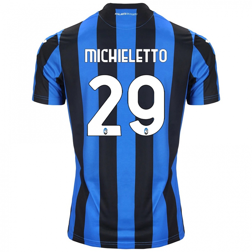 Kinderen Andrea Michieletto #29 Blauw Zwart Thuisshirt Thuistenue 2024/25 T-Shirt