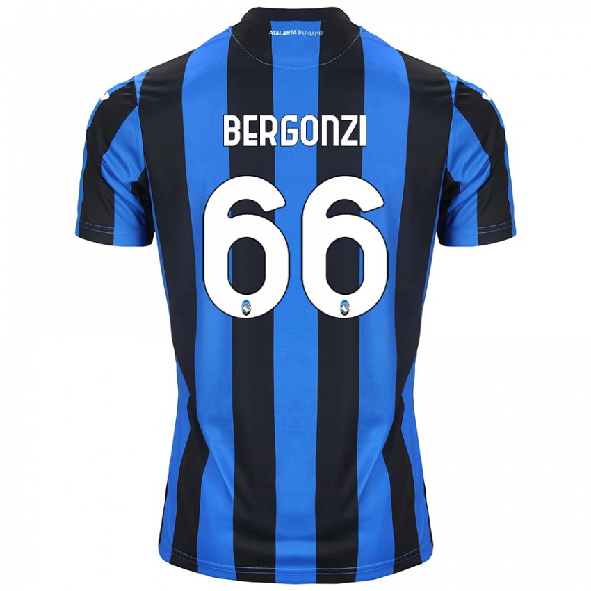 Kinderen Federico Bergonzi #66 Blauw Zwart Thuisshirt Thuistenue 2024/25 T-Shirt