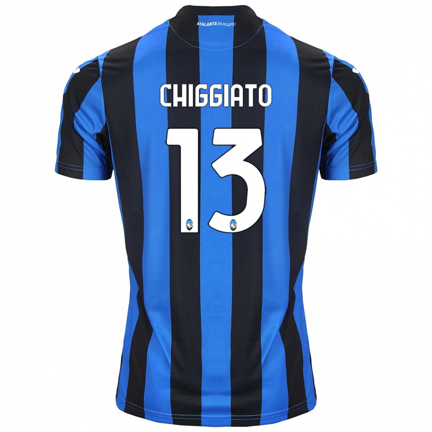 Kinderen Gabriele Chiggiato #13 Blauw Zwart Thuisshirt Thuistenue 2024/25 T-Shirt