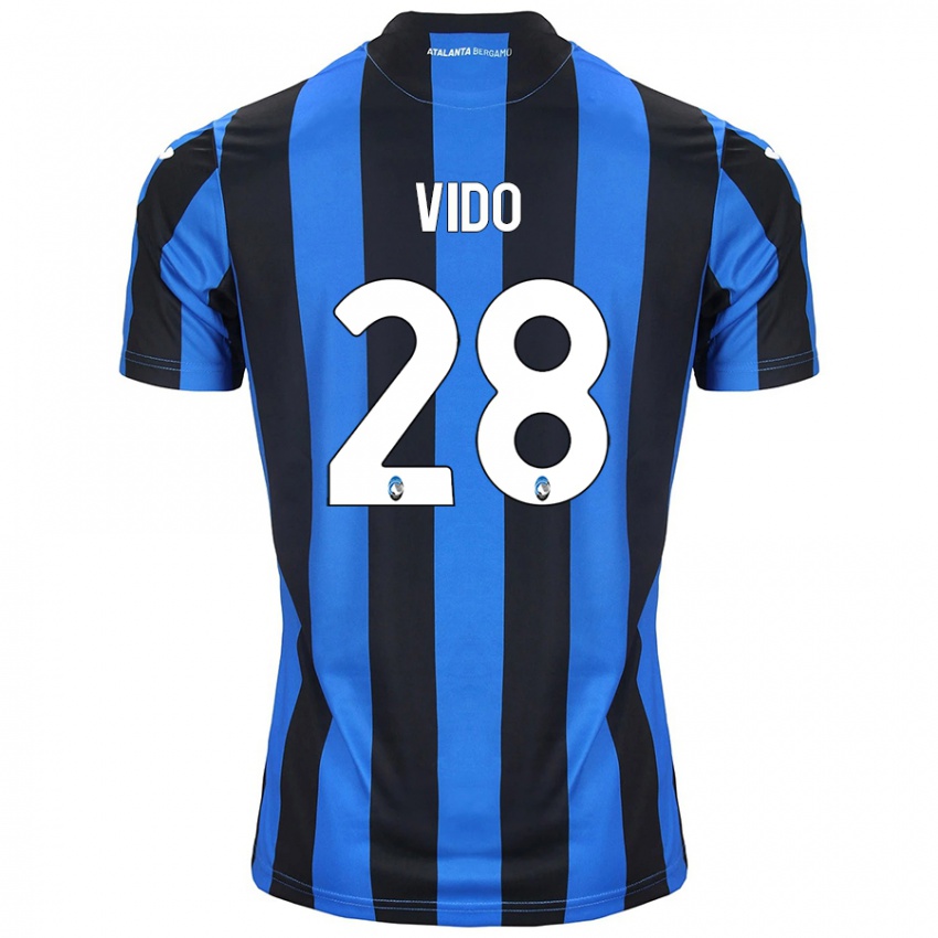 Kinderen Luca Vido #28 Blauw Zwart Thuisshirt Thuistenue 2024/25 T-Shirt