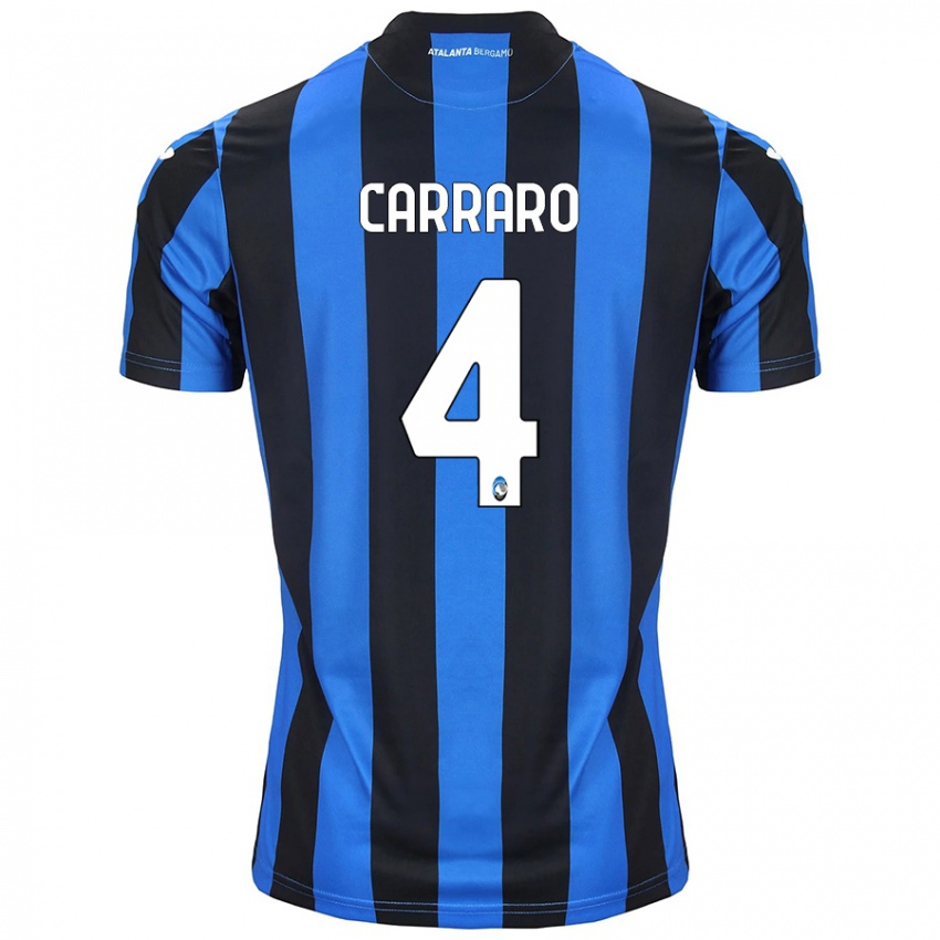 Kinderen Marco Carraro #4 Blauw Zwart Thuisshirt Thuistenue 2024/25 T-Shirt