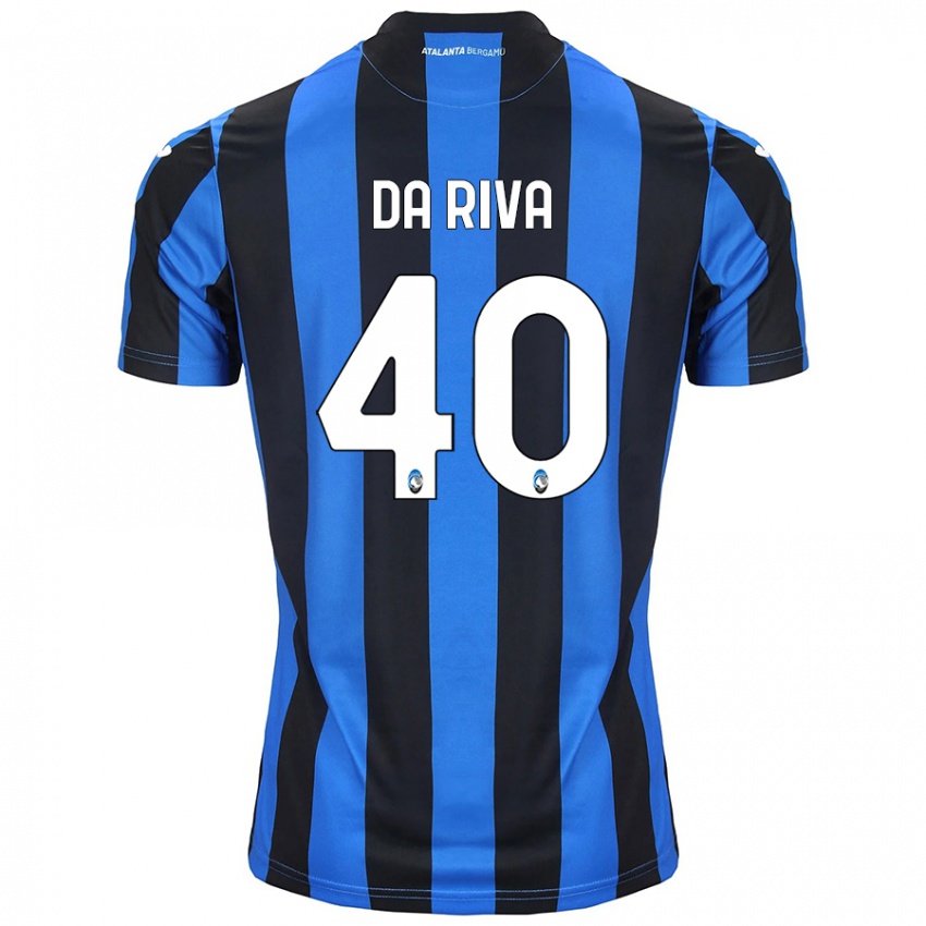 Kinderen Jacopo Da Riva #40 Blauw Zwart Thuisshirt Thuistenue 2024/25 T-Shirt