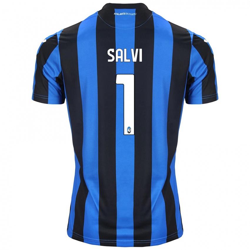 Kinderen Margherita Salvi #1 Blauw Zwart Thuisshirt Thuistenue 2024/25 T-Shirt