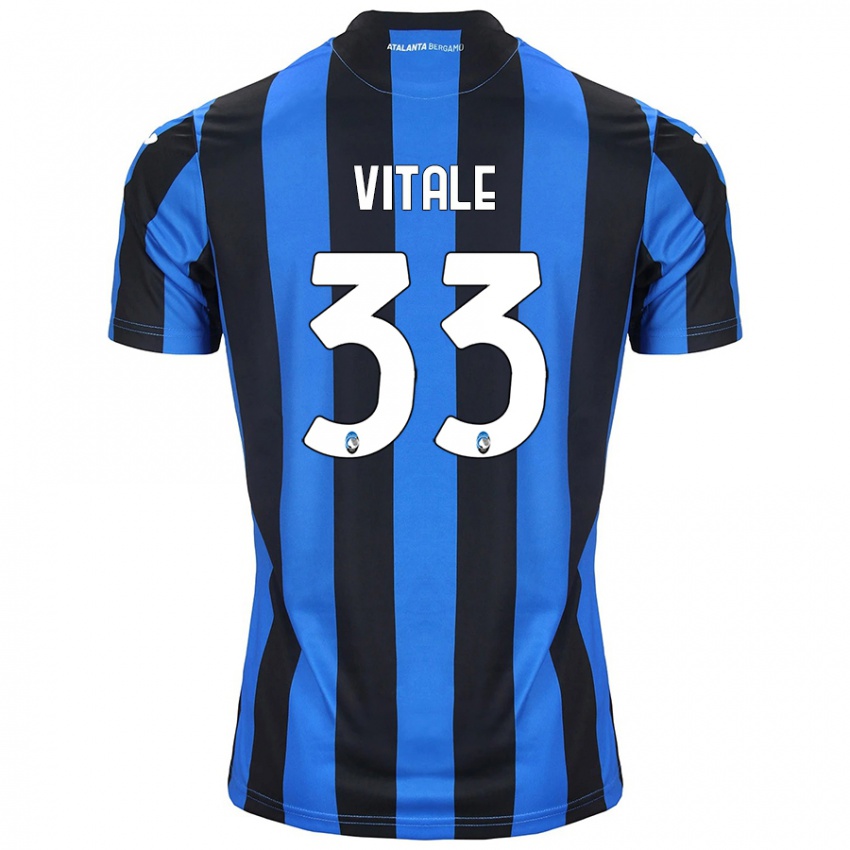 Kinderen Francesca Vitale #33 Blauw Zwart Thuisshirt Thuistenue 2024/25 T-Shirt