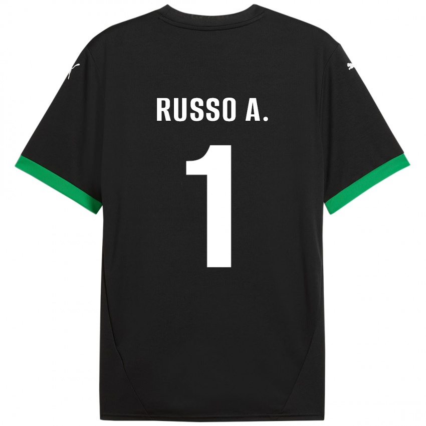 Kinderen Alessandro Russo #1 Zwart Donkergroen Thuisshirt Thuistenue 2024/25 T-Shirt