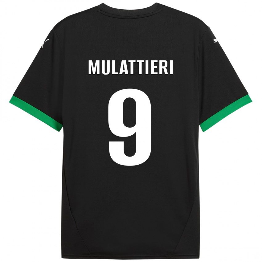 Kinderen Samuele Mulattieri #9 Zwart Donkergroen Thuisshirt Thuistenue 2024/25 T-Shirt