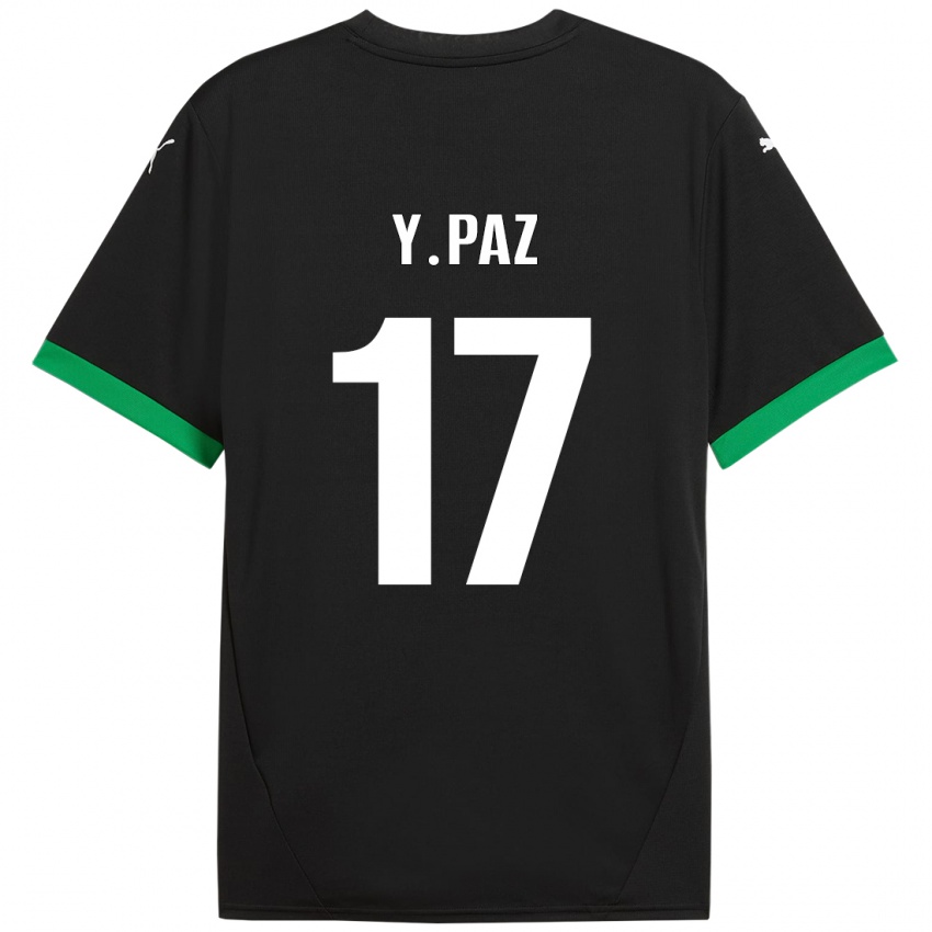 Kinderen Yeferson Paz #17 Zwart Donkergroen Thuisshirt Thuistenue 2024/25 T-Shirt