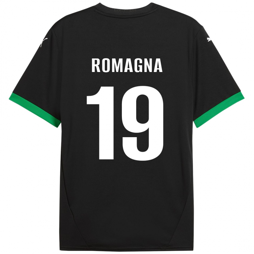 Kinderen Filippo Romagna #19 Zwart Donkergroen Thuisshirt Thuistenue 2024/25 T-Shirt