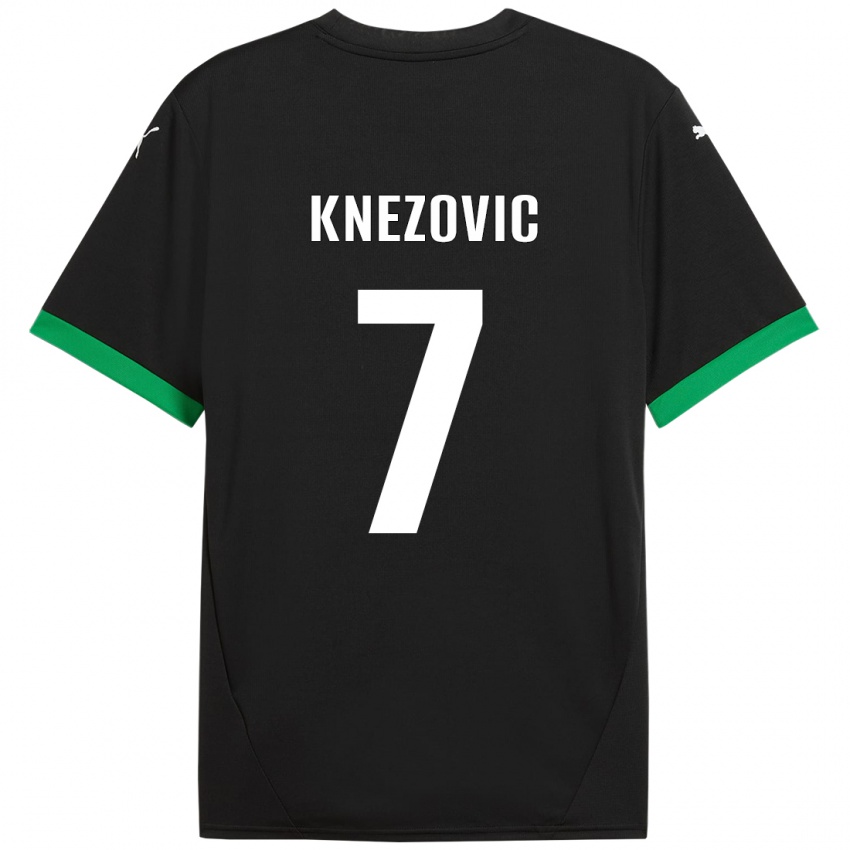 Kinderen Borna Knezovic #7 Zwart Donkergroen Thuisshirt Thuistenue 2024/25 T-Shirt