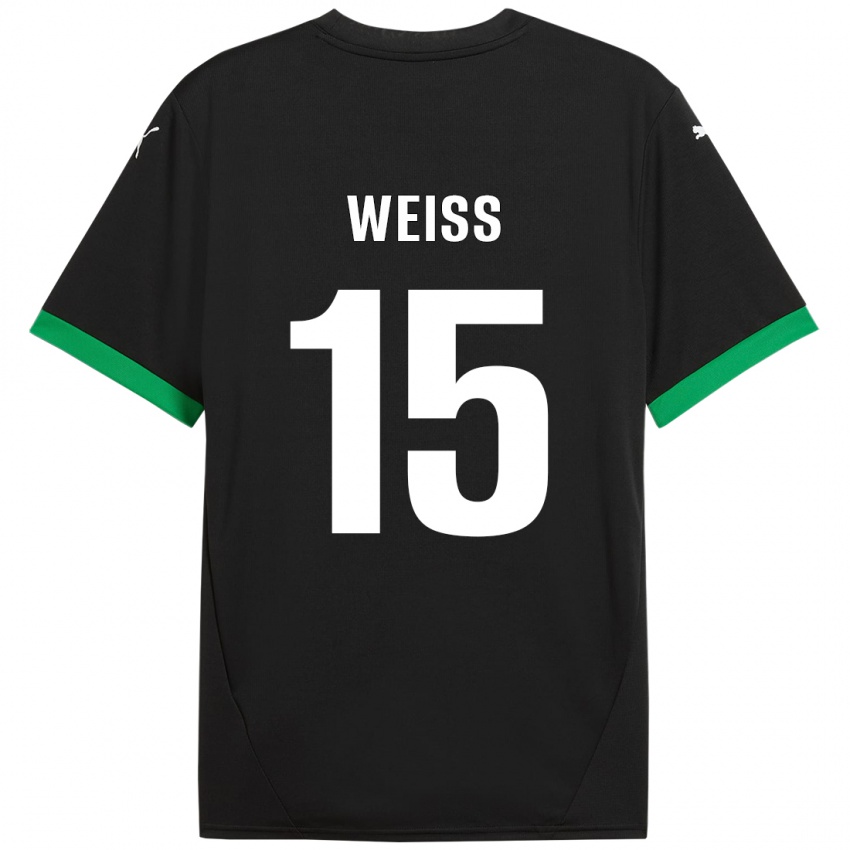 Kinderen David Weiss #15 Zwart Donkergroen Thuisshirt Thuistenue 2024/25 T-Shirt