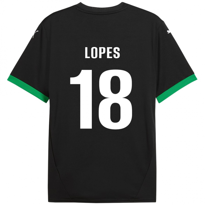 Kinderen Emerick Lopes #18 Zwart Donkergroen Thuisshirt Thuistenue 2024/25 T-Shirt